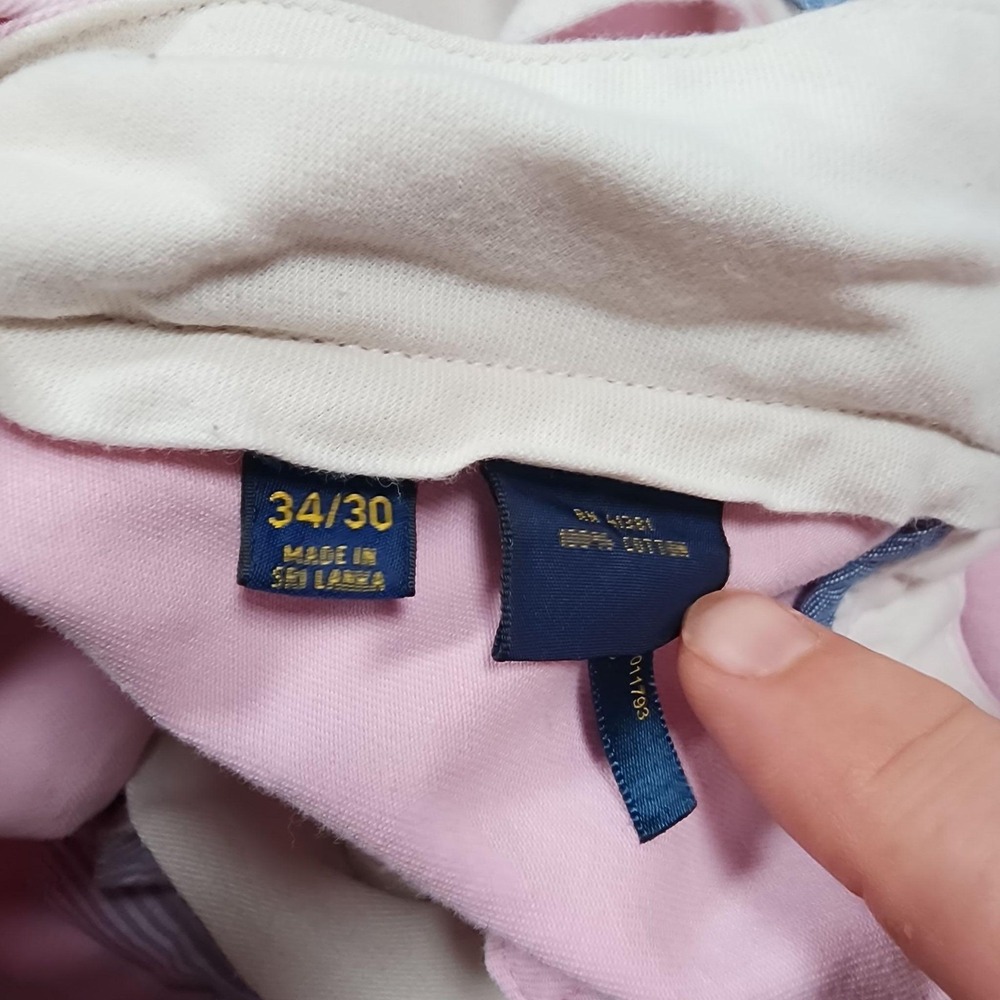 Polo Ralph Lauren Pants Mens 34x30 (Fits 32x30) Pink Classic Fit Preppy Summer - Picture 3 of 13